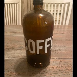 Coffee glass bottle farmhouse decor
